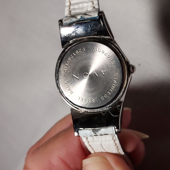 Vintage Avon Rhinestone Face Women's Watch Blue Band - Picture 5 of 8